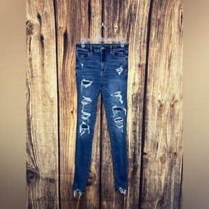 American Eagle Super High-Waisted Patched Jeggings Xlong/Long/Tall